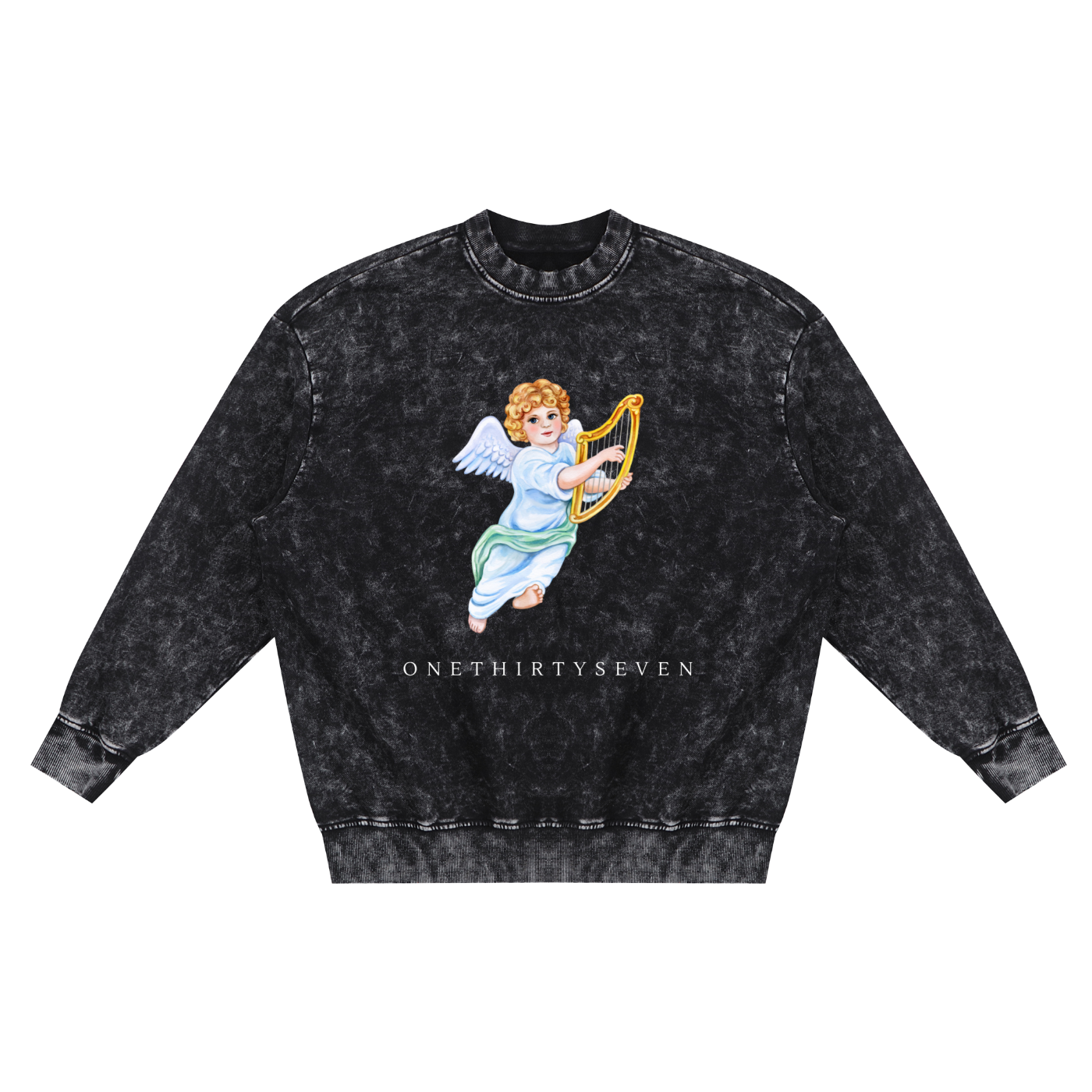 ONE37 Cherub Hand-Frayed Sweatshirt